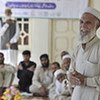 Dheri village elder Habib Khan speaks during a community meeting conducted in support of UNICEF-supported health campaigns.