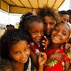 Un groupe d'enfants déplacés au Yémen.