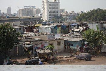 Un bidonville en Inde.