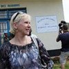 La Représentante spéciale sur la violence sexuelle dans les conflits, Margot Wallström, lors d'une visite à Wakilale en RDC.