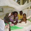 Child receiving treatment at Agogo hospital, Ghana for Buruli ulcer disease