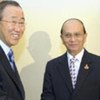 Secretary-General Ban Ki-moon (left) with Prime Minister Thein Sein of Myanmar