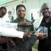 UN Emergency Relief Coordinator Valerie Amos (centre) in El Fasher, Sudan, with Special Representative Ibrahim Gambari