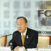Le Secrétaire général Ban Ki-moon lors d'une conférence de presse à Séoul.