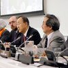 Secretary-General Ban Ki-moon (centre) launches UN Academic Impact