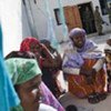 A group of new arrivals from Africa in a Malta detention centre