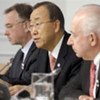 Secretary-General Ban Ki-moon (center) addresses high-level panel event
