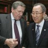 Secretary-General Ban Ki-moon (right) with the late Richard Holbrooke in 2007