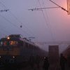 A train prepares to leave Serbia near the start of an 8000-kilometer delivery of spent nuclear fuel to Russia