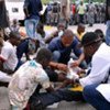 Supporters of Alassane Ouattara who were injured during marches being treated at UNOCI headquarters in Côte d’Ivoire