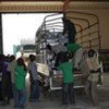 Des bulletins de vote arrivent à Juba, au Sud-Soudan, en provenance du Royaume-Uni.