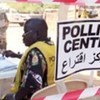 View of a polling centre and poll worker in West Bahr el Ghazal State, South Sudan