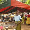 Des personnes déplacées à la mission catholique à Duékoué, en Côte d'Ivoire.