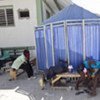 Cholera patients await treatment in L'Estere, Haiti