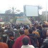 Des Egyptiens manifestant au Caire en janvier 2011 contre le régime de l'ancien Président Hosni Moubarak.