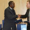 UNIDO chief Kandeh Yumkella (left) with Statoil's Manager Sjur Haugen UNIDO chief Kandeh Yumkella (left) with Statoil's Manager Sjur Haugen