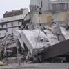 A severely damaged building in Christchurch after quake in New Zealand
