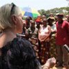 Special Representative Margot Wallström speaking to residents of Walikale in the DRC in October 2010
