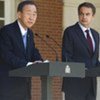 Le Secrétaire général Ban Ki-moon avec le Premier ministre espagnol, Jose Luis Zapatero Rodriguez.