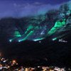 South Africa’s Table Mountain is floodlit in blue to mark World Water Day 2011 held in Cape Town