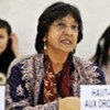 La Haut commissaire des Nations Unies aux droits de l'homme Navi Pillay.