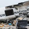 Wreckage of UN aircraft at N’Djili International Airport in Kinshasa, DRC