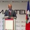 Le Président élu Michel Martelly d'Haïti, lors d'une conférence de presse à Port-au-Prince.