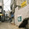 A street and living areas of Qalandia refugee camp in the West Bank