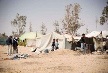 Des personnes déplacées dans l'Est de la Libye.