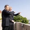 Secretary-General Ban Ki-moon (left) and President Pál Schmitt of Hungary take in a panoramic view of Budapest
