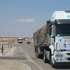 A convoy brings food supplies to areas of Libya that have not received aid since December