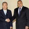Secretary-General Ban Ki-moon (left) and Prime Minister Boyko Borissov of Bulgaria