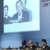 Secretary-General Ban Ki-moon (right) addresses the Fourth UN Conference on LDCs in Istanbul, Turkey