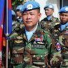 Cambodian peacekeepers of UNIFIL at their headquarters in Naqoura, Lebanon