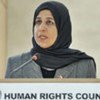 Bahrain’s acting health minister Fatima bint Mohammed Al Balooshi at the Human Rights Council in Geneva