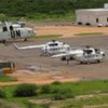 Des hélicoptères de l'ONU à l'aéroport de Kadugli.