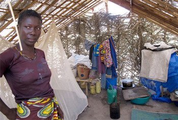 Displaced woman in Dungu, northern DRC, after attacks by the Lord’s Resistance Army