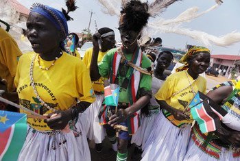 Festivités à Juba alors que le Sud-Soudan s'apprête à déclarer son indépendance le 9 juillet.