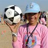 Concours de dribbles de football à Gaza.