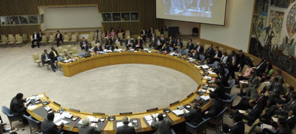 Le Conseil de sécurité en séance publique.