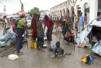 Thousands displaced by the drought in Somalia are seeking shelter in the capital Mogadishu