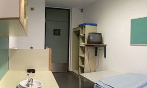 A standard cell at the UN Detention Unit in The Hague
