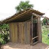 Constructing a toilet in Cambodia.