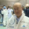M. Amano, chef de l'AIEA lors de sa visite à la centrale nucléaire de Fukushima Daiichi.