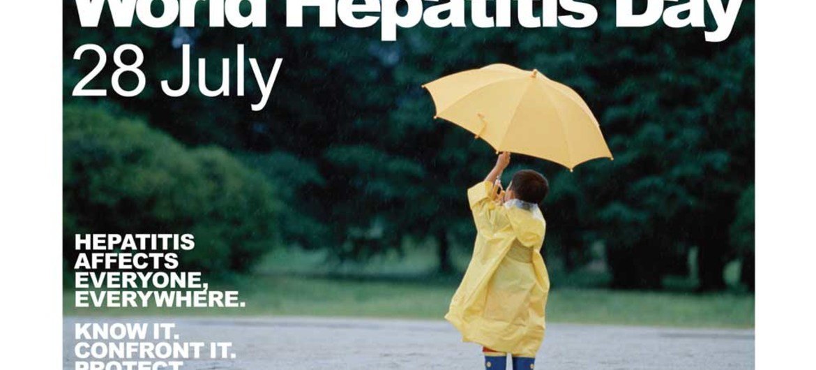 Carte-postale pour la Journée mondiale contre l’hépatite.