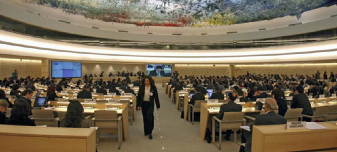 Le Conseil des droits de l'homme en session à Genève.