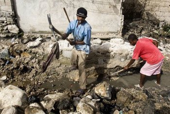 Clearing and reconstruction work in Port-au-Prince, Haiti