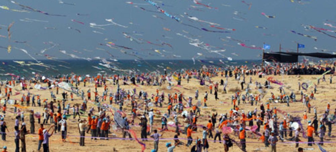 Over 13,000 Gaza children participated in the kite flying championship