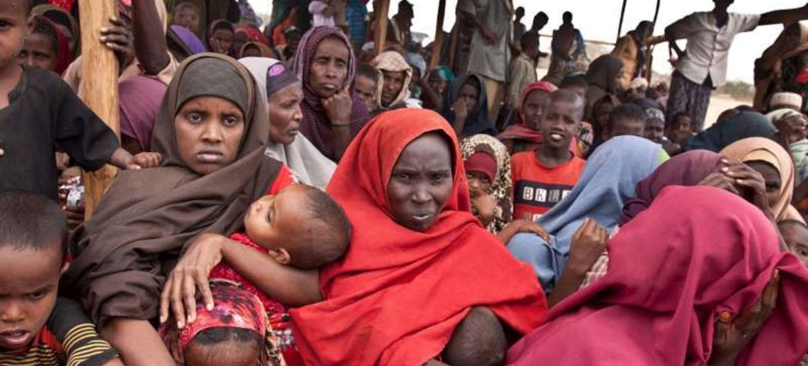 Des réfugiés somaliens arrivés dans un camp au Kenya.