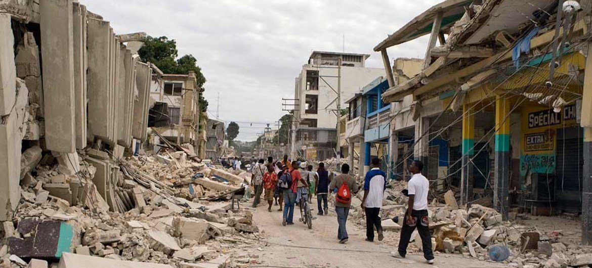 Damage in Haiti following the earthquake on 12 January 2010